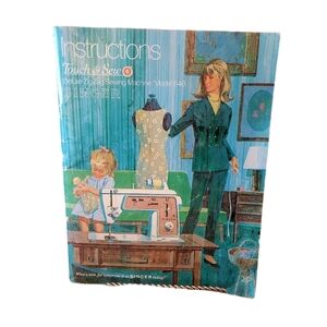 Singer Sewing Machine Touch & Sew Instructions Manual Deluxe Zig Zag Sew 1969